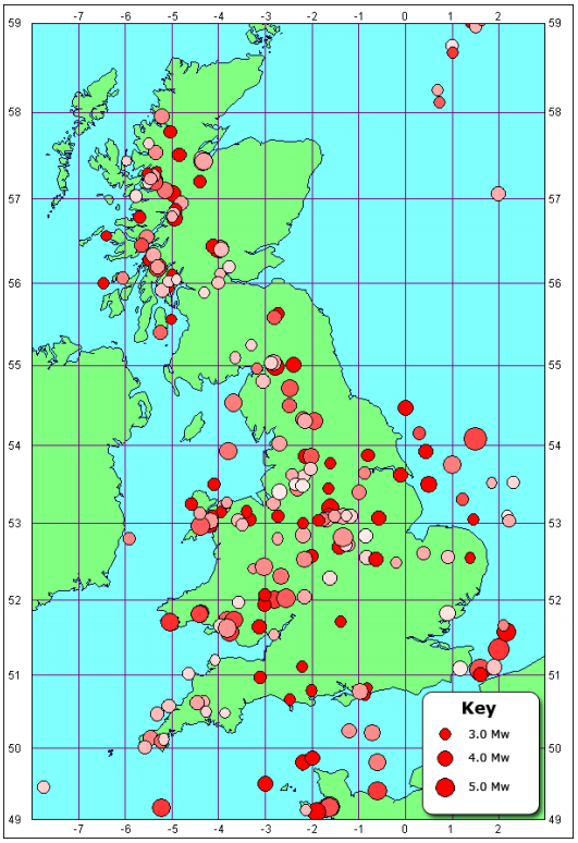 seismic events uk map